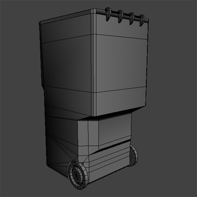 3d model of dumpster modeled polygons - Dumpster for street 01 by HaNky154